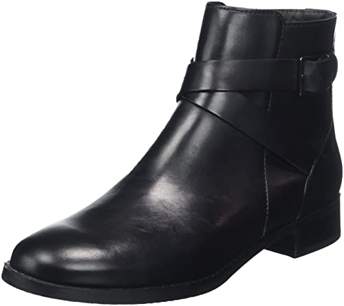 Clarks Boucle Hamble, Stivale alla moda Donna, Nero (Black Leather), 37.5 EU