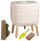 Moutta | Urbalive 2 Plateaux Ivoire Kit Complet I Lombricomposteur Design I Substrat de démarrage I Tapis de Chanvre + Pelle I Intérieur, Balcon et Jardin