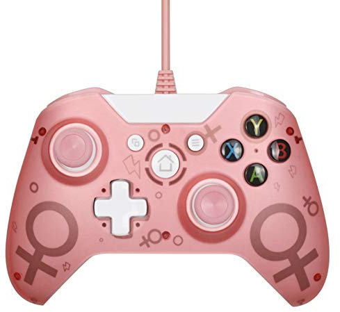 CHAW Controlador con cable USB con doble vibración, mando de juego Joystick compatible con X-box One/One S/One X/P3/Windows