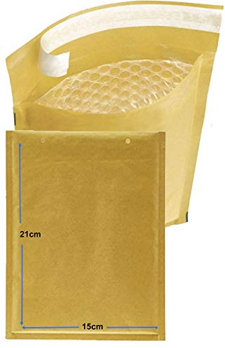Bankers Box - Sobres y Bolsas Acolchados de Burbuja para Protección y Seguridad en Envíos y Transporte, Cierre Autoadhesivo, color Marrón, 100 Unidades, 150x210 mm (Nº13)