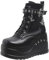 Stivali a tubo medio con suola spessa Stivali con suola spessa da donna Stivali corti punk Altezza tacco alto heel10CM / 4INCH Stivali da cavaliere con catena da motociclista