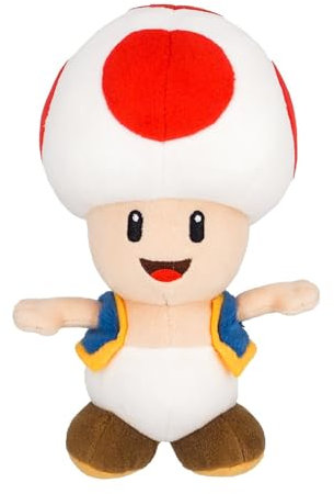 Nintendo Together+ - Stofftier Super Mario - Roter Toad 20 cm, Black
