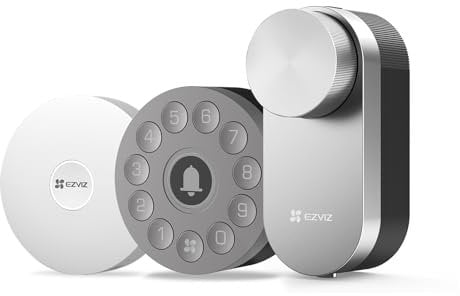 EZVIZ Cerradura Inteligente con WiFi,Cerradura Electrónica Automática con Instalación DIY,Modo Privacidad con Gestión de Usuario Via App,Inspección del Estado de Bloqueo,Bloqueo Automático,DL01 Pro