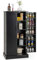 COSTWAY Armoire de Cuisine 2 Portes avec 16 Étagères, Meuble Cuisine Rangement avec Dispositif Anti-Renversement, Buffet pour Salle à Manger, Salon (60 x 40 x 120 cm,Noir)