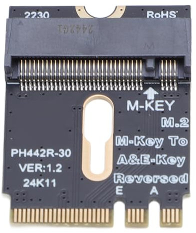 Annadue M.2 NVMe SSD Konvertieradapter, Verbessertes M.2 A und E WiFi Port PCIe 4,0 M Key NVMe SSD Konvertierkarten Ersatzkit
