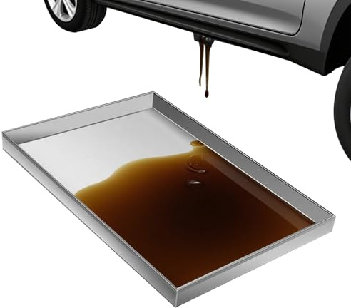 DJJYCTNM Auffangwanne für Klimaanlagen, Auffangwanne für Waschmaschinen, Ölauffangwanne für Unter Dem Auto, Ersatzwanne aus Edelstahl für Hundekäfige, Ohne Loch(70 * 50 * 5cm/28 * 20 * 2in)