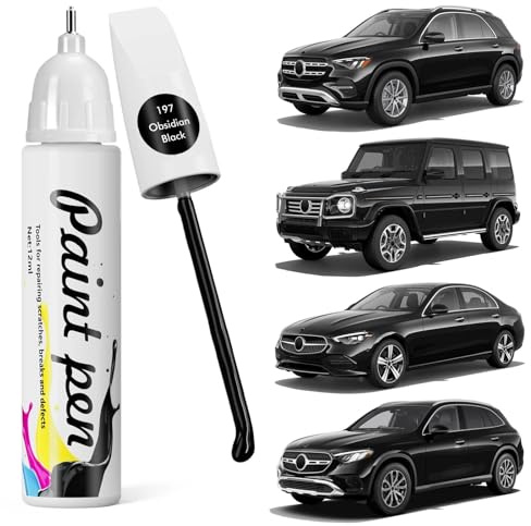 197 Obsidian Black Auto Kratzer Reparaturstift Kompatibel mit Mercedes-Benz | Schnelle & Einfache Kratzerbehebung für Modelle C/E/S/G/CLA/CLE/GLA/GLB/GLC/GLE/GLS/EQB/EQE