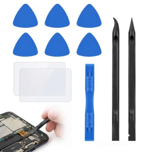 11 Pièces Prying and Opening Tool Assortment, Kit de Réparation pour iPhone | Kit Reparation avec Spatules en Plastique Plectres Outils de Démontage pour iPad Téléphone Tablette Ordinateur Portable