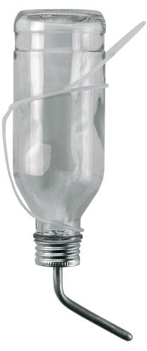 KERBL Trinkflasche für Kaninchen (Tränken aus Glas & Aluröhrchen mit 500 ml, 21 x 7 x 7 cm) 74125