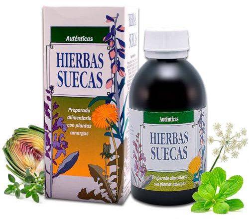 Espadiet Hierbas Suecas Jarabe – Alcachofera, Angélica, Tomillo e Ingredientes Naturales – Salud Digestiva e Intestinal – Salud del Hígado – Purifica y Favorece la Acción Hepática – Frasco de 200ml