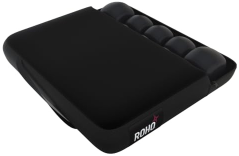 Roho Mosaic 1616HD Cojín de asiento hinchable para sillas de oficina y sillas de ruedas, cojines ajustables con funda resistente al agua, 40,64 x 40,64 cm., 18 Wide x 18 Deep - Heavy Duty, 1