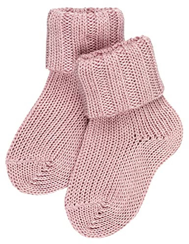 FALKE Flausch B So lana cotone tinta unita 1 paio, Calzini Unisex - Bimbi 0-24, Rosa Thulit 8663, 80-92