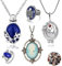 YouU 25 Stück The Vampire Diar.s Schmuck Aufkleber Set Daywalking Katherine Saphir Kristall Halsketten Bronze Kopf Stein Charm Anhänger Halskette Salvat Damon Stefan Finger Familie Wappenring