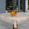 Wachstuch-Tischdecke Wachstischdecke Tischwäsche Abwaschbar Wachstuchdecke G11, Muster:Blumen Beige Weiß, Größe:140x240
