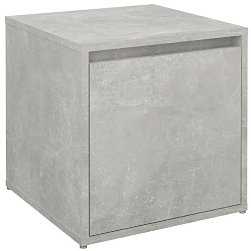 Tidyard Schubladenbox Flurbank Bank mit Stauraum Sitzbank Sitztruhe Schuhbank Garderobenbank Truhenbank Holzwerkstoff Betongrau 40,5x40x40 cm