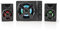 Nedis Gaming Speakers with Subwoofer, USB Powered 2.1 Stereo System, RGB LED Light, Treble Bass Volume Control, 33W Peak Power, 3.5mm Audio, for PC Desktop Laptop Console - Black