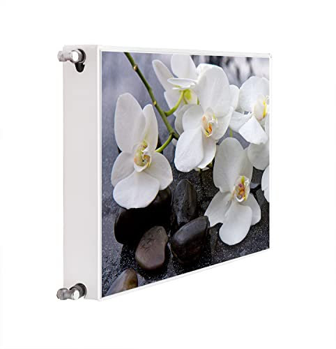 DarHaus Magnet Heizkörperverkleidung Heizkörperabdeckung Heizung Schutz, 80x60 Motiv Orchidee