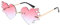 LABRIMP 1 Paar Flammen-Sonnenbrille, Party-Sonnenbrille, Quay-Sonnenbrille für Damen, flammenförmige Brille, trendige Vintage-Herz-Sonnenbrille, Liebes-Sonnenbrille, Farbverlaufslinse, Herren, Metall,