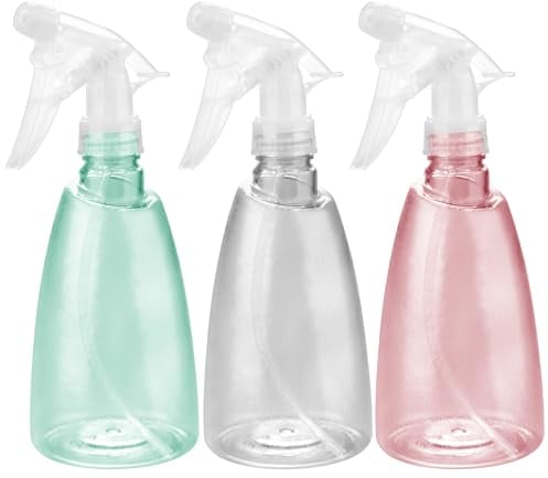 Oiiurly 3 Pcs Water Spray Bottle 500ml Plastic Empty Spray Bottles With Fine Mist and Inject Modes for Home Cleaning Hairdressing Gardening Plants Refillable Sprayer Bottle