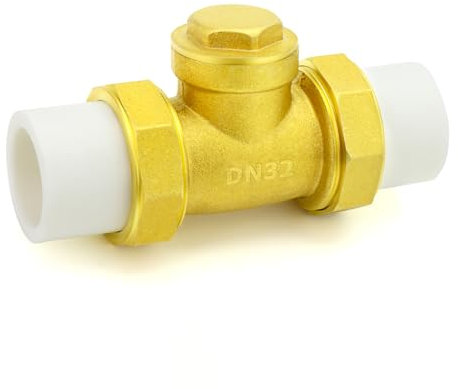 GASHER Clapet anti-retour en laiton 1 DN32 avec PPR, clapets anti-retour unidirectionnels pour système de drainage et système de canalisation industrielle