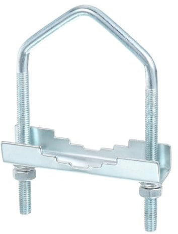 sourcing map Antenna Mast Cross-Over Bracket Kit U-Bolt Clamp Mounting Hardware for Outdoor Antenna, M6x100x50mm