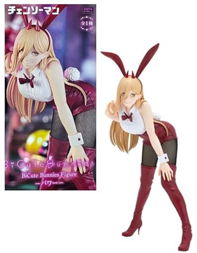 Generic Chainsaw Man BiCute Bunnies Figure Power Figure Statue Approx 9.84 Inch Japanese, White