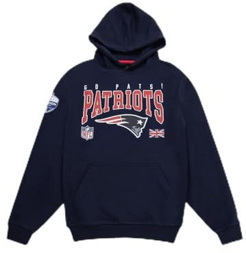 NEW ENGLAND PATRIOTS Unisex Football Hooded Kapuzenpullover, Dk Blue, XL