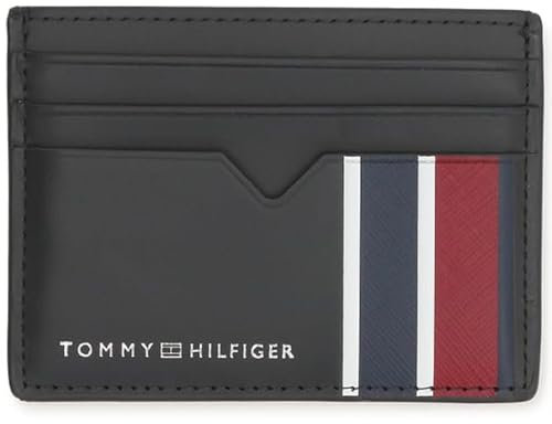 Tommy Hilfiger Porte-Carte TH Corp CC Holder OS pour Homme, Noir, OS, Porte-Cartes
