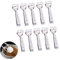 10 Stück Edelstahl Zuckerzange, Herzförmige Stabzangen, Zucker Clip, für Hochzeit Party Candy Bar Dessert Kaffee