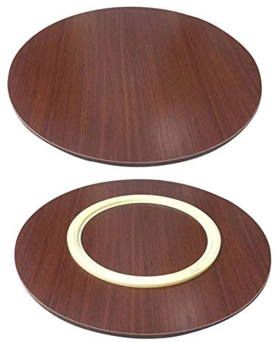 CZAOERXB Drehteller aus Holz – drehbarer Servierteller aus massivem Holz – Holz – 360-Grad-Drehgelenk - 23″/27″/31″/35″/39″/43