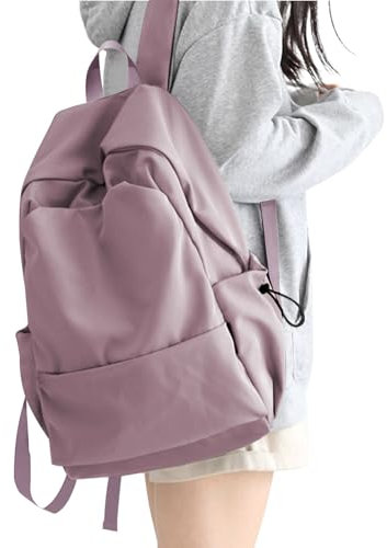 HYC00 Schulrucksack Teenager Mädchen Schultasche,Schulranzen Rucksack Mädchen Teenager Schule College-Rucksack Damen Backpack Casual Daypack Laptop Rucksack 14 zoll Damen Tagesrucksack,Lila
