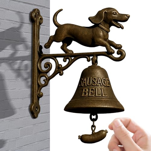 Shopkeepers Klingel – Dackel-Outdoor-Türklingel | manuelle Ringklingel für Zuhause, Wand, Hüttenzaun, dekoratives -Dackel-Glockenspiel für Ladeneingang, Hof, Garten