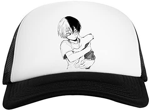 Todoroki Und Katze Weiß Schwarz Unisex Baseball Cap White Black Unisex