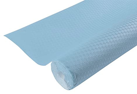 PRONAPPE - Réf. R802015I - Nappe jetable en papier gaufré - Rouleau de 20 M de long et 1,18 M de large - Gaufrage unique, esthétique et profond - Fabriqué en France - Couleur bleu ciel