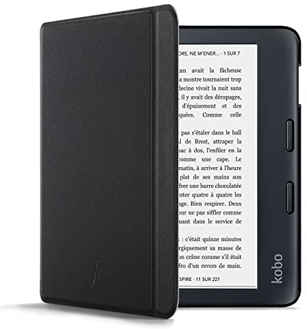 Forefront Cases Custodia per Kobo Libra 2 - Custodia Protettiva Magnetica per Kobo Libra 2 (Modello: 2021) - Smart Auto Sveglia Sonno Funzione - Sottile, Leggero Cover - Nero