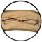 holz4home Holz-Wanduhr „Blitzschlag“ gerahmt mit polierter Oberfläche | Abmessungen: Ø 37 x 4 cm |
