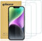 gueche 3 Stück für iPhone 14 Plus Schutzfolie, Frei von Kratzern, 9H Härte, HD Displayschutzfolie, Ultra-klar, Ultrabeständig, Panzer Schutz Glas für iPhone 14 Plus Splitterfest schutzglas 5G