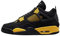 NIKE Air Jordan 4 Retro - 308497 106, Nero/Bianco-Tour Giallo, 10.5, 44.5 EU