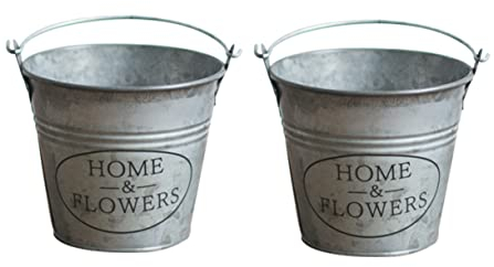 GANAZONO 2st Retro Blecheimer Bauernkrugvase Mini-Container Geschenkkorb Zu Ostern Retro-blumeneimer Französische Blumenkübel Shabby-chic-dekor Mini Wasserkocher Eisen Mini-Eimer Blumentopf