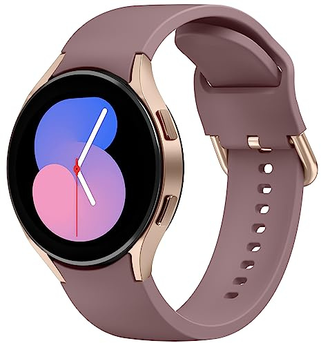 Tobfit für Samsung Galaxy Watch 6 Armband, Galaxy Watch 5/Watch 4 Armband 40mm 44mm, Galaxy Watch 5 pro Armband, 20mm Silikon Sport Ersatzarmband für Samsung Galaxy Watch 6/Watch 4 Classic (Violett)