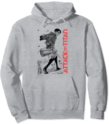 Attack on Titan Levi Ackerman Japanese Manga Epic Portrait Pullover Hoodie