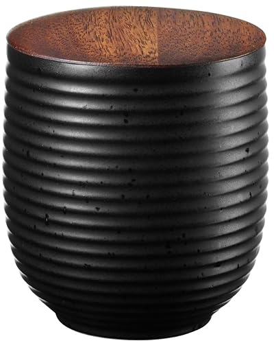 ASA japandi Teedose Black mit Holzdeckel 0,2l