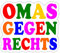 Spreadshirt Omas Gegen Rechts Farbenfroh Anti Rassismus Sticker, max. 10x10 cm, 10 x 10 cm, Mattweiß