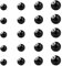 Gojewen 20stk Piercing Kugeln 1,6mm Schwarz Ersatzkugel Schraubkugel 3/4/5/6mm Kugel für Piercing Nase Lippe Augenbrauen Bauchnabel Zunge