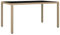 Willood Gartentisch mit Glasplatte Beige Poly Rattan & Hartglas 150 x 90 x 75 cm Beige Glas Outdoor Balkon Garten Table