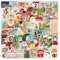 ILamourCar 100 Stück Weihnachtsaufkleber, Selbstklebend Weihnachts Sticker, Weihnachten Sticker für Dekoration DIY Scrapbooking Weihnachts Geschenk Verpackung