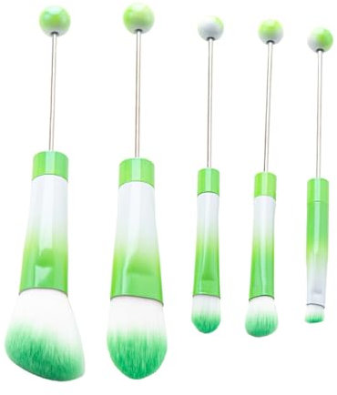 [Uitndvyte] Make-up-Pinsel-Set mit Metallgriff, Lidschatten, Brasil-Pinsel mit Perlen