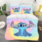 CYSYLQW Personalisierte Bettwäsche Mit Namen, Stitch bettwäsche 135x200 Für Jugendliche Stitch Bettwäsche Cartoon Kinder Mikrofaser Bettbezug Set Mit Reißverschluss Kissen (220 x 240 cm,1)