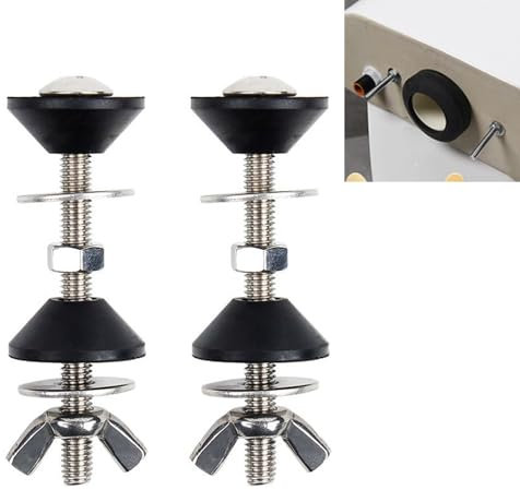 Bulloni per Serbatoio del WC in Acciaio Inox, 2 Pezzi Viti per Cassetta di Risciacquo in Acciaio Inox, Kit di Fissaggio per Serbatoi di Acqua per il Fissaggio del Serbatoio Dell'acqua sul Water
