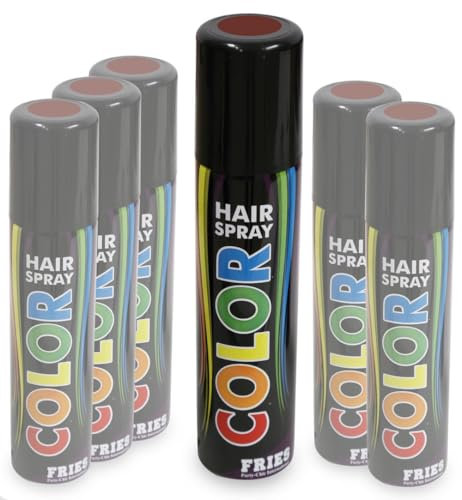 Big-Pack 6er Bundle Hairspray Color braun, Haarspray mit Farbe braun NEU/OVP - 6 Dosen zum Sparpreis